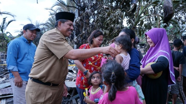 Korban Musibah Kebakaran Kampung Pinang Sebatang, di Relokasi ke Rumah Susun