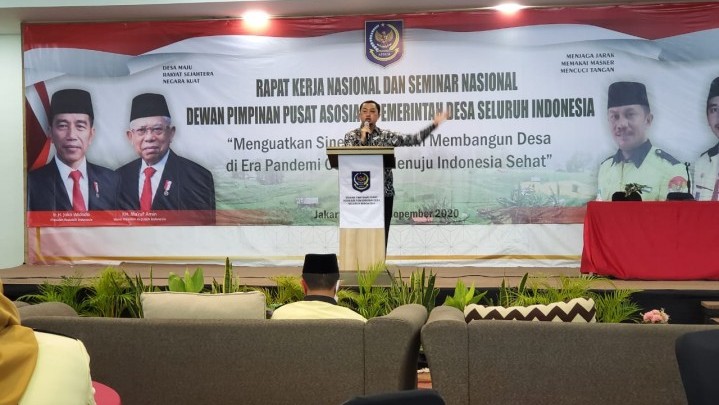 Hadiri Rakernas DPP Apdesi, Syahrul Aidi Sampaikan Komitmen Bangun Desa