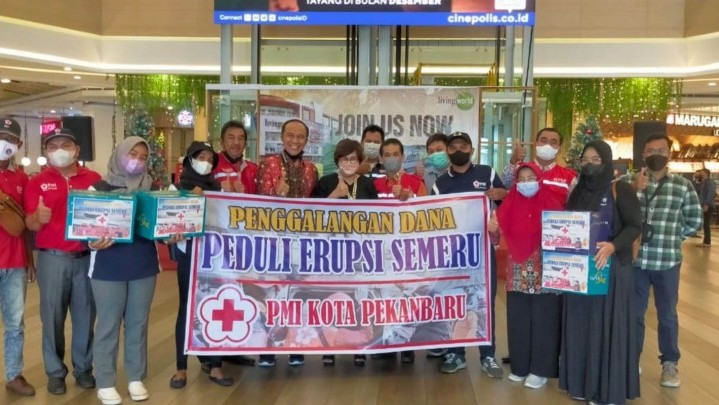Hingga Akhir Tahun, PMI Kota Pekanbaru Galang Donasi Kemanusiaan Peduli Erupsi Semeru