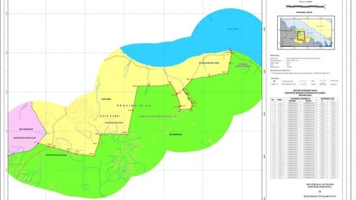 Permendagri Keluar, Batas Wilayah Bengkalis-Rohil dan Bengkalis-Dumai Sudah Final Permendagri Keluar, Batas Wilayah Bengkalis-Rohil dan Bengkalis-Dumai Sudah Final