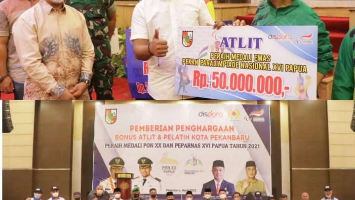Ketua KONI Pekanbaru Yasir Hadiri Penyerahan Bonus dan Penghargaan Bagi Atlet dan Pelatih Peraih Medali PON Papua