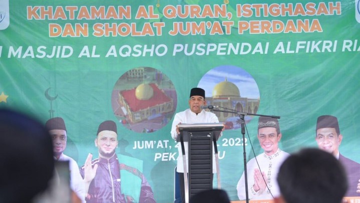 Yayasan Alfikri Riau Bangun Masjid Al Aqsha, Terinspirasi dari Perjuangan Palestina