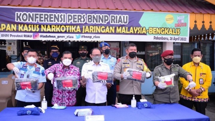 BNNP Riau Ungkap Jaringan Narkotika Bengkalis-Malaysia
