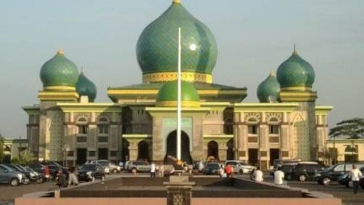 Habiskan Anggaran Rp 42 Miliar, Masjid Raya Annur Riau akan Miliki Payung Raksasa