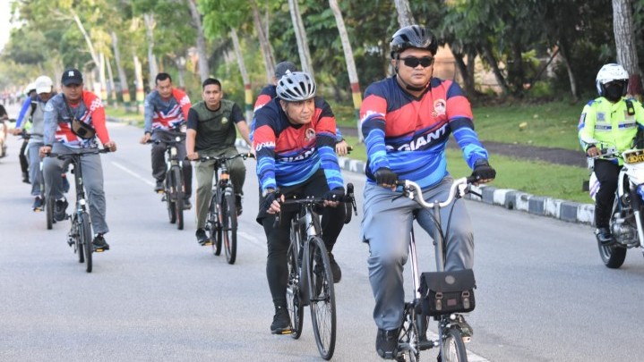 HUT Bhayangkara ke 76, Polres Siak Gelar Fun Bike