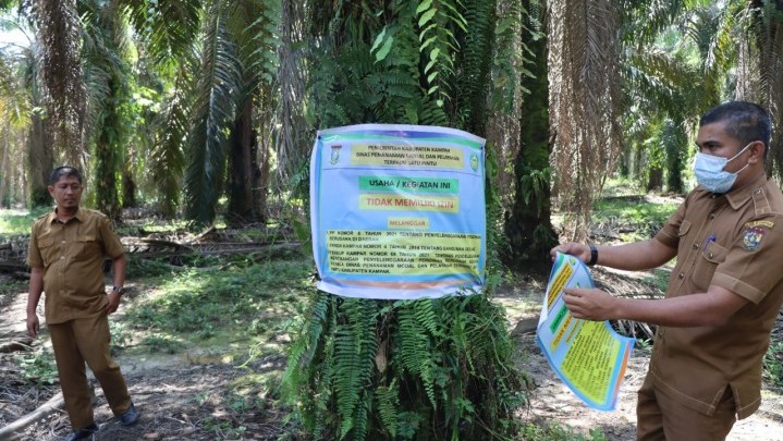 Tidak Miliki Izin, Pemda Kampar Segel PT. Johan Sentosa