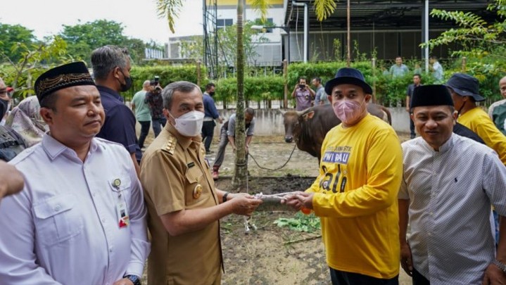 Pedagang Kaki Lima di Jalan Arifin Achmad Dapat Hewan Kurban PWI Riau Pedagang Kaki Lima di Jalan Arifin Achmad Dapat Hewan Kurban PWI Riau