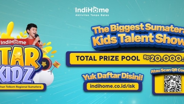 Telkom Regional Sumatera Gelar Kompetisi Unjuk Bakat IndiHome Star Kidz 2022, Total Hadiah Puluhan Juta Telkom Regional Sumatera Gelar Kompetisi Unjuk Bakat IndiHome Star Kidz 2022, Total Hadiah Puluhan Juta