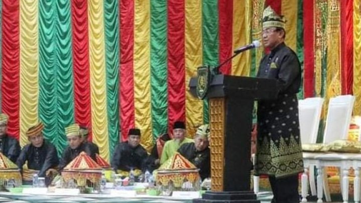 Prosesi Tepuk Tepung Tawar Bagi Pejabat Baru Forkopimda di Inhil