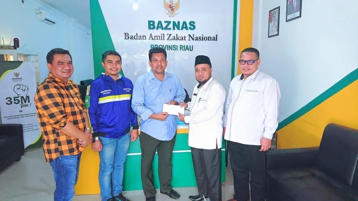 UPZ Karang Taruna Riau Setorkan Hasil Pengumpulan Zakat Ke Baznas UPZ Karang Taruna Riau Setorkan Hasil Pengumpulan Zakat Ke Baznas