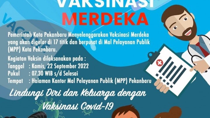 Vaksinasi Merdeka Pekanbaru Digelar di 17 Titik, Dipusatkan di MPP Vaksinasi Merdeka Pekanbaru Digelar di 17 Titik, Dipusatkan di MPP