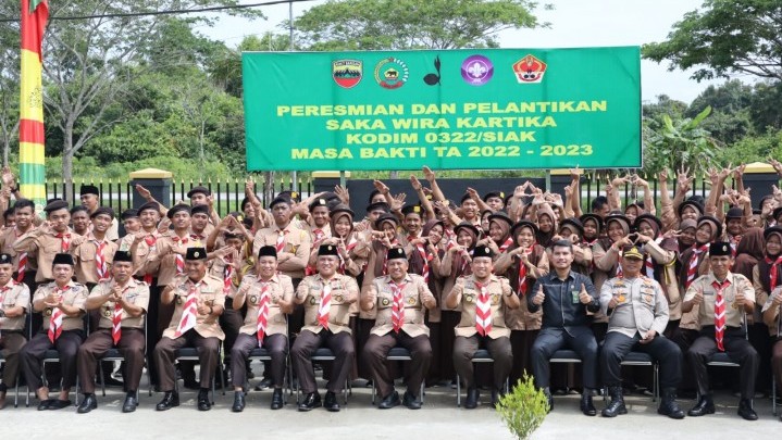 Pengurus Saka Wira Sartika Kodim Siak Dikukuhkan, Ini Pesan Khusus Bupati Alfedri