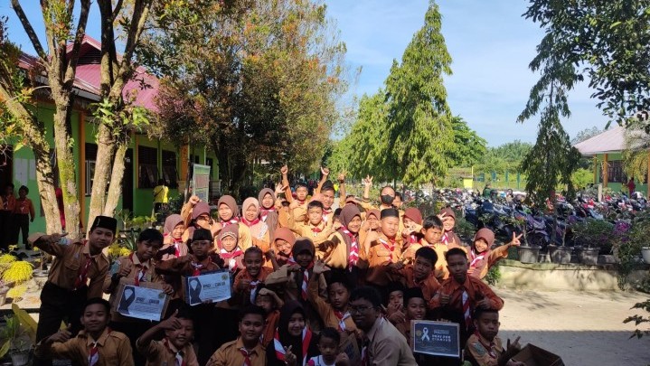 Peduli Gempa Cianjur, Pramuka UPT SDN 036 Karya Indah Galang Dana