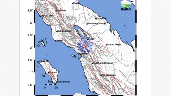 Tapanuli Utara Diguncang Gempa Darat, Kedalaman 1 Km Tapanuli Utara Diguncang Gempa Darat, Kedalaman 1 Km