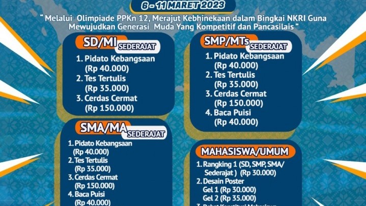 Semua Lomba di Olimpiade PPKn Unri 2023 Digelar untuk Tingkat Nasional
