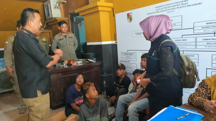 Belasan Gepeng Dijaring Satpol PP Pekanbaru