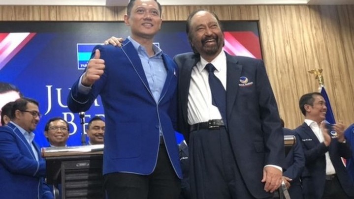 AHY di Depan Surya Paloh Umumkan Sepakat Usung Anies Capres 2024