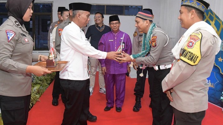 Aipda Ridwan Juara I Lomba Da'i Kamtibmas Polres Bengkalis