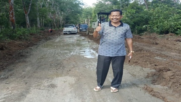 Jalan Gunung Kesiangan Kuantan Hilir Akhirnya Diperbaiki PUPR