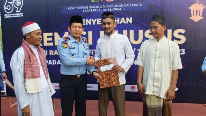 Remisi Lebaran Tahun 2023, 36 Napi di Riau Langsung Bebas