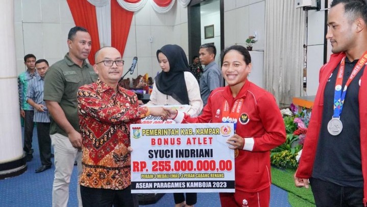 Pemkab Kampar Beri Bonus Atlet NPC Peraih Medali ASEAN Para Games Kamboja