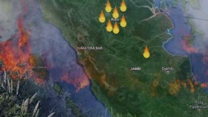 Ada 39 Titik Panas di Wilayah Riau