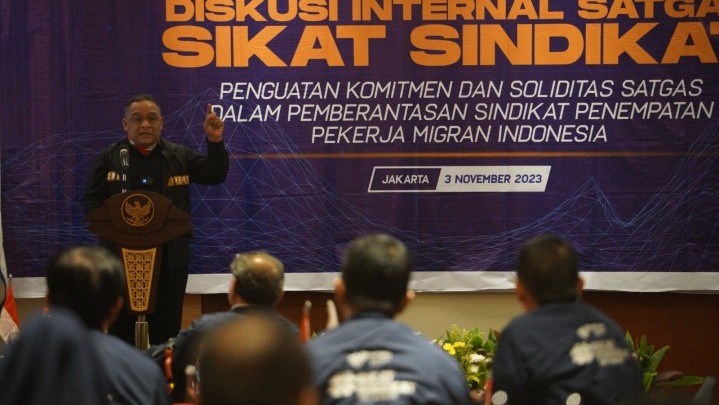BP2MI Kuatkan Komitmen dan Soliditas Satgas Sikat Sindikat untuk Lindungi Pekerja Migran BP2MI Kuatkan Komitmen dan Soliditas Satgas Sikat Sindikat untuk Lindungi Pekerja Migran
