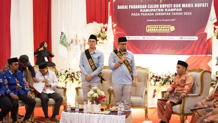 Resmi Mendaftar di KPU Kampar, Pasangan Yuyun-Edwin Didukung PPP, PKS, PAN, dan PSI