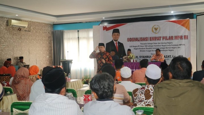 Syahrul Aidi Maazat Gelar Sosialisasi Empat Pilar di Bangkinang, Sebut Peran Penting Masyarakat Mempertahankan NKRI