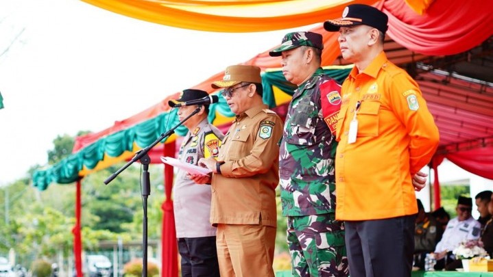 Apel Gelar Pasukan Kesiapsiagaan Bencana Alam Banjir dan Karhutla Kabupaten Siak Tahun 2024
