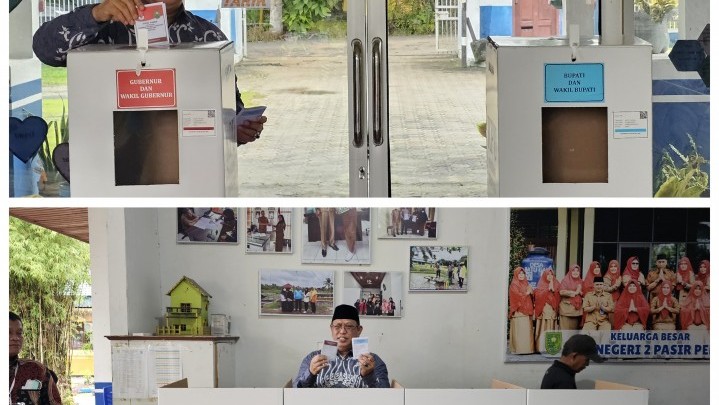 Salurkan Hak Pilih di Pasir Penyu Inhu, Kyai Mursyid Ajak Warga Riau Hormati Hasil Pemilihan