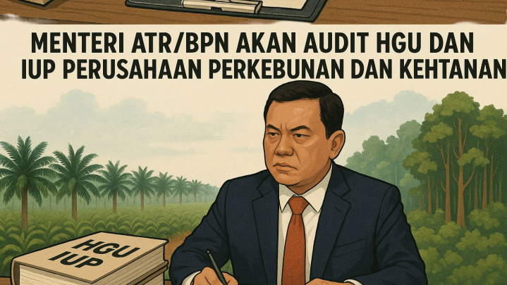 Menteri ATR/BPN Akan Audit HGU dan IUP Perusahaan Perkebunan dan Kehutanan