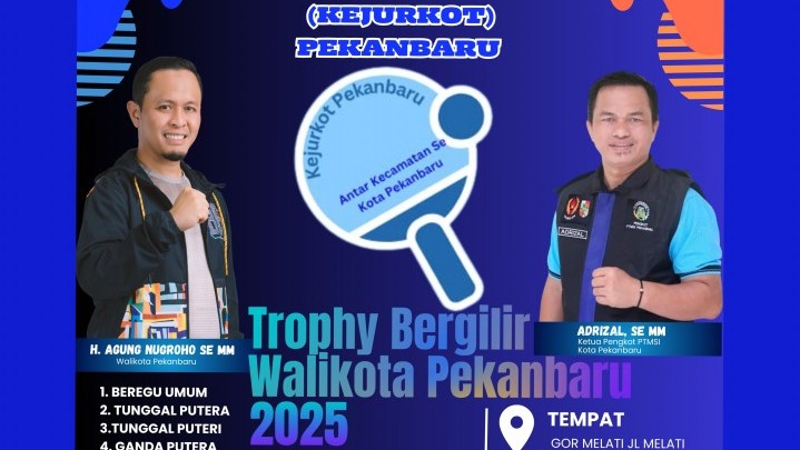 Persiapan Kejuaraan Kota Tenis Meja  Piala Bergilir Walikota Pekanbaru Terus Dimatangkan