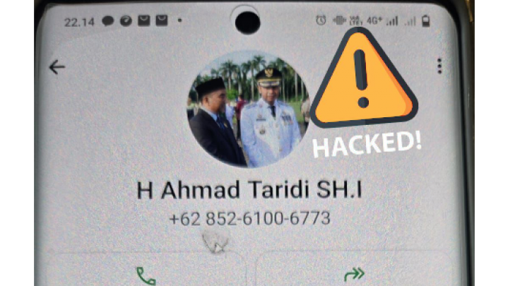 Waspada, Ada Nomor WhatsApp Mengatasnamakan Ketua DPRD Kampar Ahmad Taridi Waspada, Ada Nomor WhatsApp Mengatasnamakan Ketua DPRD Kampar Ahmad Taridi