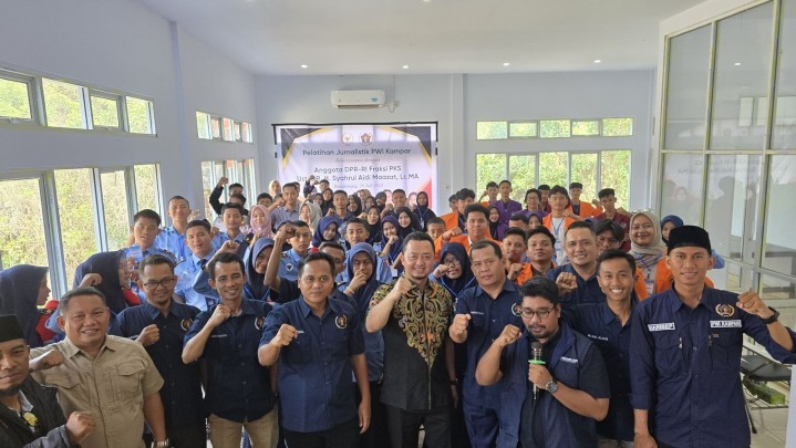 Syahrul Aidi Buka Pelatihan Jurnalistik PWI Kampar Secara Langsung
