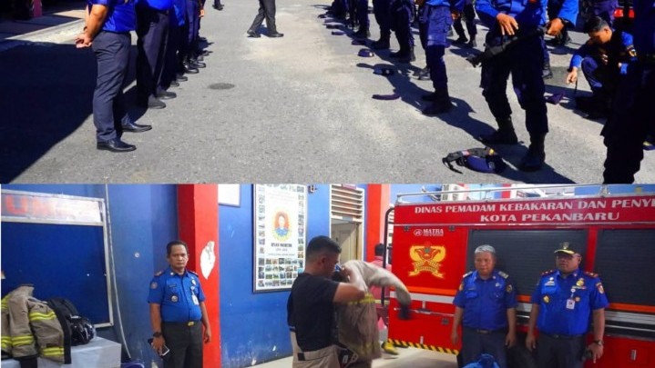 Kadis Zarman Pimpin Simulasi Uji Kecepatan Tim Respons Damkar Pekanbaru 'Bersiap Saat Ada Laporan' Kadis Zarman Pimpin Simulasi Uji Kecepatan Tim Respons Damkar Pekanbaru 'Bersiap Saat Ada Laporan'