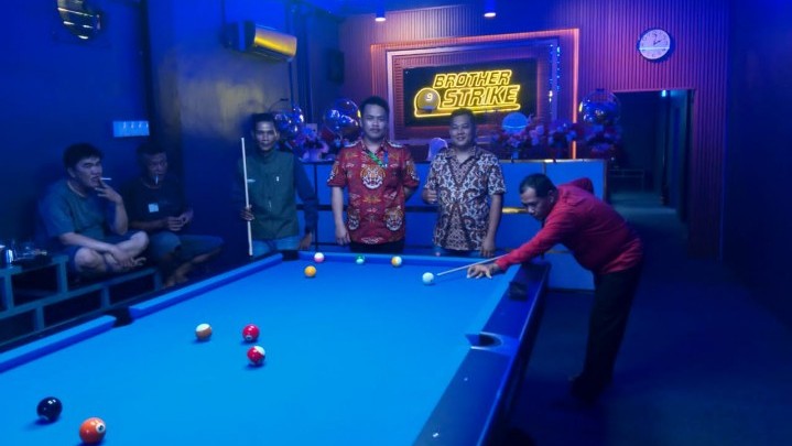 Olahraga Biliard Brother Strike Resmi Dibuka di Desa Tanjung Datuk, Serap Tenaga Kerja Lokal