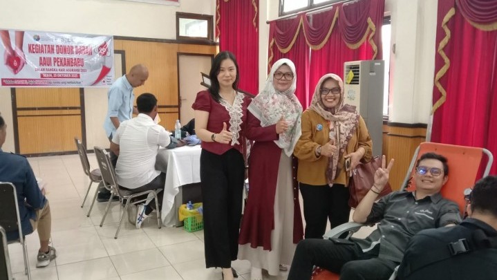 AAUI Cabang Pekanbaru Gelar Bakti Sosial  Donor Darah,Teguhkan Semangat Kemanusiaan