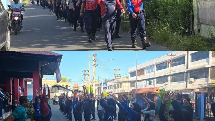 Damkar Pekanbaru Bangun Mental Fisik Tingkatkan Semangat Personil